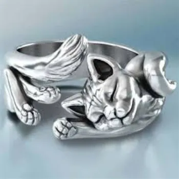 Sterling Silver Cat Ring